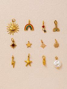 1 Phụ kiện vòng cổ tự làm đơn giản thời trang bằng thép không gỉ hình rắn sừng quấn đá xanh và trắng hình bọ cánh cứng kem dứa nấm ngọc trai mặt dây chuyền bằng thép không gỉ, mạ vàng 18K, chống thấm nước và mồ hôi, thích hợp đeo hàng ngày và dự tiệc, quà tặng ngày lễ tình nhân, quà tặng cho phụ nữ, trang sức cho phụ nữ - Nhiều màu - Xem 7