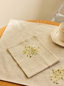 Cirelle 1/2/4 件精致绣花餐巾，绿色或棕色，装饰，防油污，适合家庭、节日、派对、餐厅、厨房、室内室外、露营 - 綠色 - 查看 6