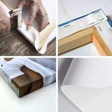 European Inspired Abstract Canvas Painting Black, White Orange Palette, Ideal Wall Decor For Living/Dining Room Lobby