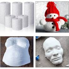 1pc DIY Plaster Gauze Bandage White Basic Style, Easy To Cut, Softens With Water, Quick Hardening, Suitable For Mask Making/Small Sculpture/Handicraft Decoration/Landscape Texture Painting/Art Creation, No Professional Tools Needed, Suitable For Parent-Child DIY/Handicraft Class - Multicolor - View 4