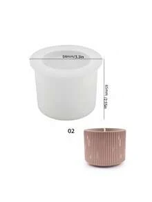 1 chiếc cốc nến thơm bằng bê tông thạch cao tự làm kèm khuôn silicon để lưu trữ thạch cao và trang trí sáng tạo có lớp hoàn thiện bằng gương - trắng - Xem 12