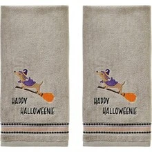 SKL Home - Juego de Toallas de Mano para el Cementerio de Halloween para baño, Cocina, Bar y Regalo, 2 Unidades - Natural - Ver 11