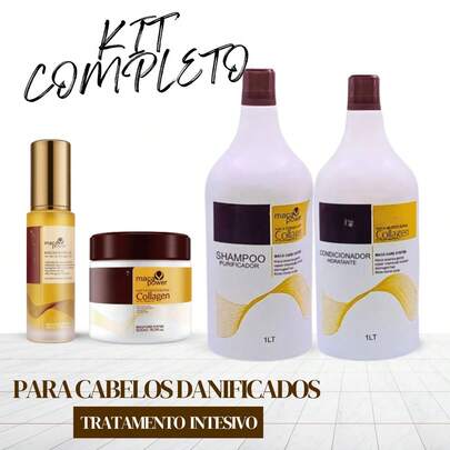 Kit Shampoo e Condicionador 1L Maca Essence Original + Máscara 500g + Óleo Reparador de Pontas 60ml