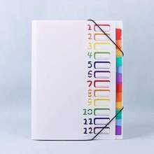 Pockets Expandable Folder,File Manager,Letter Size,Plastic Rainbow Lined,Colorful Folders,Designed For Home,Office,School Test Papers Contract Organize