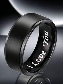 Fashionable Titanium Steel Couple Rings, Ideal Gift For Husband And Lover On Valentine's Day - Multicolor - View 23