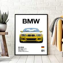1 tấm áp phích xe hơi Đức BMW không khung kiểu dáng thẩm mỹ Bộ siêu xe sang trọng M8 M4 R8 RS6 Tranh vải bố treo tường trang trí nhà để xe Quà tặng - Nhiều màu - Xem 16