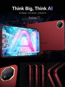 Teclast T60 AI Tablet (Allwinner A733 8-Core 1.8GHz/16(6G+10G)GB RAM/128GB ROM/11.97inch 1200*2000iPS TDDI/WIFI6/8000mAh/Type-C/13MP+5MP Camera/Android 15) With Keyboard & Accessories Bundle