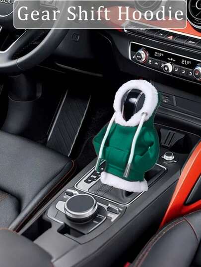 1 قطعة غطاء لذراع ناقل الحركة مزود بغطاء قبعة دافئ، غطاء واقي من الغبار، إكسسوارات سيارة للكريسماس