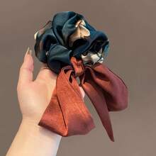 2025 Korean High-End Exquisite Retro Print Ribbon Hair Tie, Hair Rope, Fashionable Ponytail Ribbon Hair Accessory, Women's Fresh And Sweet Hair Accessory, Temperament Hair Tie. Hot-Selling Silk Ribbon Scrunchie | Japanese Retro Elegant Style, Smooth Silk + Large Ribbon Design, Commuting, Date, Luxury Coordination Sacred Treasure, Versatile For All Occasions, Highlighting The Exquisite Taste Of Popular Girls. 2025 Korean High-End Exquisite Retro Print Ribbon Hair Band/Hair Elastic | Fashionable Ponytail Ribbon Hair Accessory, School-Style Button Ribbon Scrunchie, Sweet And Cheerful Girl, Large Size Hair Band, Comfortable Scrunchie, Autumn Scrunchie, Winter Scrunchie, Hair Elastic, Korean Mature Style, Winter Hit Scrunchie, Christmas Scrunchie, Sweet And Cheerful Girl, Korean Mature Style Hair Accessory, Gentle Japanese Retro Elegant Christmas Limited Edition Hair Band, Winter Hit Scrunchie