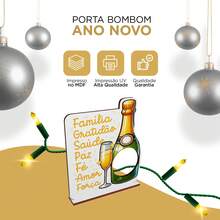 Kit de 50 Plaquinhas Lembrancinhas de Ano Novo com Chaveiro 2026 - 5 Variações