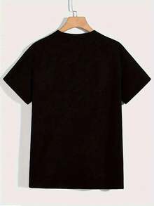 Men's Orange Print T-Shirt With Mandarin Slices And Whole Fruit, Black And White, 100% Cotton, Unisex, Stylish For Summer - Black - View 6