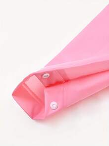 Outdoor Waterproof Raincoat With A Cartoon Pink Rainbow Unicorn Design, Featuring An Open Backpack Slot, Suitable For Outdoor Activities, Camping, Walking To And From School, With A Windproof And Waterproof Transparent Brim, Sold As A Single Piece.