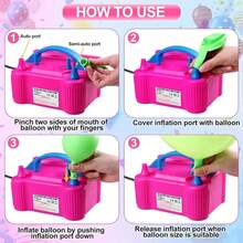 3 Boquillas de inflado Bomba inflador de globos con aire eléctrica para fiestas cumpleaños bodas eventos infantiles inflado rápido práctico fácil de transportar uso profesional y doméstico - Tipo de Enchufe A USA (110-127V) - Ver 5