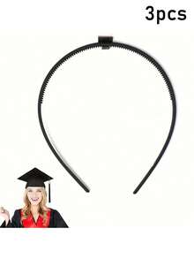 1pc Black Headband Graduation Cap Holder, Graduation Cap Headband, Black Graduation Hat Headband, Secures Your Graduation Cap, Hair Style Hat Accessories For Graduates (Graduation Cap Not Included),Christmas - Multicolor - View 11