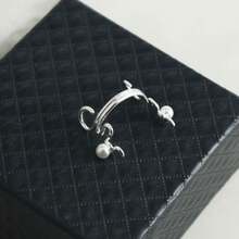 1 Piece Elegant Punk Style Nose Ring - No Piercing Nose Ring, Heavy Alloy Women's Nose Jewelry, No Piercing Nose Piercing Alternative, Daily And Party Nose Ring, Gothic Style, Edge, Formal Events - Durable Nose Jewelry, Gothic Fashion, Firm Design, High-Quality Accessories, Fashion Accessories, Alternative For Fashion Enthusiasts - Bạc - Xem 6