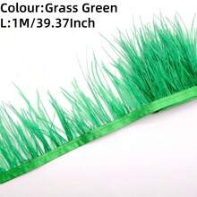 1M 8-10cm White Black Peacock Blue Ostrich Feather Trim - 3 Colors Artificial Feathers For DIY Crafts, Costumes, Wedding & Party Decorations