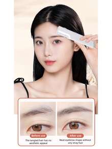 电动修眉器，配4个替换刀头，电动除毛器，女士电动剃须刀，配4个替换刀头，面部脱毛器，操作简便，不刺激皮肤，动力强劲，纯电动，不锈钢刀片，轻松打造干净利落的眉形，刀头可拆卸，小巧便携，适用于身体多个部位