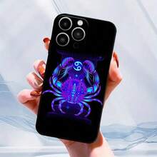 Zodiac Zodiac And Cancer Cute Cartoon Cute Mobile Phone Black Case Shockproof With Lens Protection TPU Officially Licensed Compatible For Iphone11/12/13/14/15/16 Pro Max - Black - View 6
