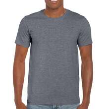 Gildan Mens Soft Style Ringspun T Shirt (Dark Heather) - 100% Ringspun Cotton - (PC2882) - Dark Grey - View 1