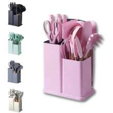 19-Piece Silicone Kitchen Utensil Set With Heat-Resistant Wooden Handles - Premium Non-Stick Utensil Set - 白色 - 查看 5