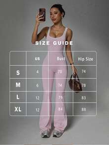 Midriff-Revealing Design, Elongates Leg Lines, Sexy Sportswear, Showcases Confident Charm, Backless Sports Jumpsuit, Cinched Waist Flare Pants Bodysuit, Butt-Lifting Activewear, Waist-Cinched Butt-Lifting Yoga Shapewear Jumpsuit - Pink - View 4