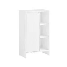 SoBuy Laundry Cabinet Laundry Chest Bathroom Storage Cabinet With Laundry Basket White W50 X D30 X H86cm BZR156-W Home Bathroom Decor Bathroom Organizer Summer Bathroom Accessories - White - View 11