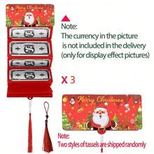 5pcs/Set Christmas Money Envelopes/Red Packets And Gift Card Holders - 10 Slots/Pack Christmas Santa Claus Holiday Design With Snowflakes, Trees And "Merry Christmas" Text - Red, Green, Blue Paper Gift Supplies For Cash, Cards - Ideal For Christmas, Birthday, Thanksgiving, Christmas Gift Bags, Holiday Decor, Party Favors, Used For Christmas, Thanksgiving, Birthday, Surprise Party Envelopes, Event Storage, Party Supplies