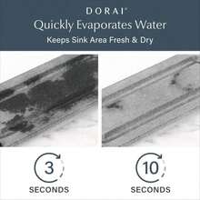 Dorai Home Sink Caddy – Water-Absorbing Stone Tray For Sink, Stainless Steel Feet, Fast-Drying, Sandstone - ColorB - 查看 2