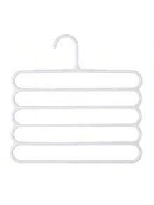 1/5/10pcs 5-Tier Plastic Multi-Functional Pants Hanger, Can Be Used To Store Ties, Scarves And Pants - Multicolor - View 7