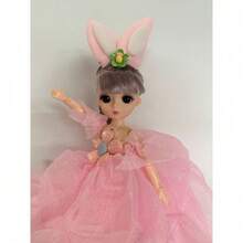 Princess Doll Interchangeable Outfits Fun Birthday/Gift For Girls - Baby Pink - View 2