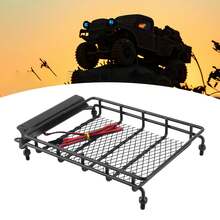 Portaequipajes metálico para techo de coche RC con LED, apto para el modelo de coche RC MN D90 99S. - Negro - Ver 4