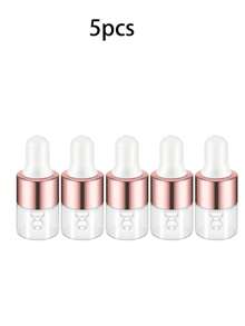 50/30/10/5pcs Set Rose Gold Mini Glass Dropper Bottles, Refillable Transparent Essential Oil Bottles With Dropper, Travel Size Vials, Tincture Bottles With Caps, Suitable For DIY Cosmetics, Perfume, Liquid Samples, Travel, Home Decor, Weddings, Parties, Birthdays, Gifts For Men, Parents, Friends, New Year, Accessories, Fun Gifts, Travel Essentials - Pink - View 12