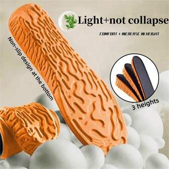 1 par 2,5 cm/0,98 tum svart EVA-minnesskum halkfri hålfotsstöd höjdökning innersula stötdämpning komfort män kvinnor hällyftkudde