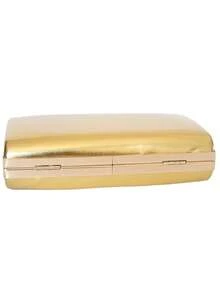 Gold Shiny Clutch Bag, Formal Evening Bag For Wedding Party, Banquet, Prom - Gold - View 4