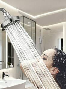 1 pièce Pomme de douche à haute pression de 4 pouces, pomme de douche murale à haut débit avec 5 modes de pulvérisation, conception à haut débit fixe, grande couverture, électrodéposition de haute qualité, installation facile, convient pour les salles de bain de la maison et de l'hôtel, accessoire essentiel pour les salles de bain modernes et élégantes, améliorez votre salle de bain, améliorez l'expérience de douche, cadeau idéal pour Halloween et Noël