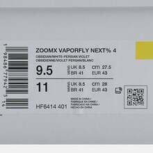 Nike 男款 ZOOMX VAPORFLY NEXT% 4 低帮跑步鞋 HF6414-401 - 黑色 - 查看 6