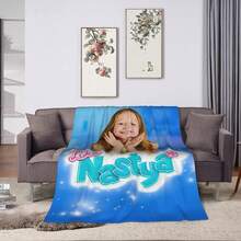 [Cozy Knitted Polyester Throw Blanket] Like Nastya Anime-Themed Glam Flannel Throw Blanket, Ultra-Soft, Digital Print, All-Season Cozy Knitted Polyester Throw, For Couch, Office, Travel, Home Decor, Unique Inspirational Gift For Music Lovers - Trộn màu - Xem 10