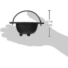 Quemador de incienso de hierro fundido con asa, adecuado para manchas, quemar incienso, decoración, portavelas, etc. - Negro - Ver 5