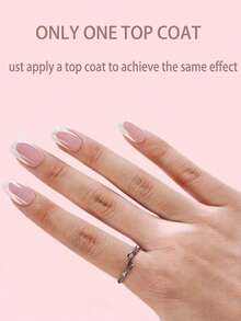 150Pcs Short Square French Gel Nails, Light Pink Deep French Tip Press On Nails, Soft Gel Acrylic Nail Extensions, Manicure Kit Women & Girls - màu nâu - Xem 10