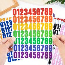 9pcs 1-Inch Vinyl Waterproof Digit Stickers, Self-Adhesive Digital Number Stickers For Scrapbooking