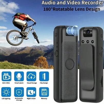 1 Stück Ultra HD 1080P Heimkamera, Miniaturkamera, Körperaufnahmegerät, tragbare Kamera, Methodenaufnahmegerät mit Unterstützung für drahtlose WLAN-Verbindung, Outdoor Mini Sportskamera, Motorrad- und Fahrradfahren Recorder und Fahrtenschreiber.