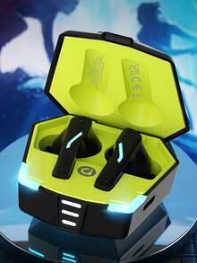 ASUS 华硕无线入耳式高品质声音独特设计内置麦克风，功能触摸切换游戏音乐适用于黑白款 - 黑色 - 查看 3