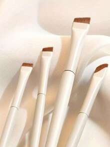 SHEIN X Milania 4pcs/7pcs/9pcs Eyeshadow Brush Smudge Eye Makeup Sleeper Silkworm Blade Detail Eyeliner Brush Complete Makeup Tools Makeup Brush Set Brush