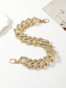 亚克力装饰手提包肩带铝合金扁平链条带配金属扣 15 英寸手提包链条带替换钱包手拿包手柄金属钱包链条包腕带适用于钱包手提包 DIY 工艺品 - 彩色 - 查看 17