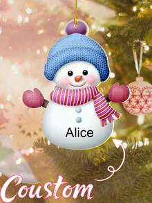 Boule de Noël personnalisée, ornements de Noël personnalisés avec nom, décorations pour sapin de Noël, set de boules de Noël, décorations de Noël d'intérieur, décorations pour sapin de Noël, décoration de Noël mignonne pour la famille, cadeaux de Noël personnalisés. Cadeaux personnalisés pour femmes, hommes, mère, père, multifonctionnel, réglable