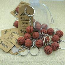 15/30pcs Simulation Creative Basketball Keychain Set, Fan Souvenir Event Gift Keychain, Sports Themed Party Gift, Backpack Decoration Accessories Christmas