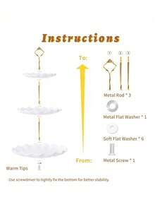 1pc 3-Tier Heart Shaped Cupcake Stand, Plastic 3-Layer Tray, Dessert Fruit Food Cup Cake Display Rack, Suitable For Wedding, Christening, Christmas, Valentine's Day Tea Party And Other Occasions - Multicolor - View 3