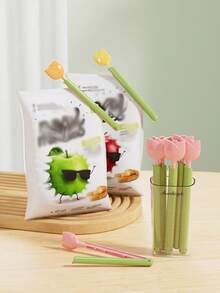 5 kẹp túi đựng thực phẩm hình hoa tulip có hộp đựng, kẹp niêm phong túi đựng đồ ăn nhẹ, kẹp túi đựng thực phẩm trong tủ lạnh, kẹp niêm phong sáng tạo, kẹp niêm phong tủ lạnh từ tính, kẹp đóng gói thực phẩm và hộp đựng, kẹp niêm phong chống ẩm và giữ tươi - Nhiều màu - Xem 3