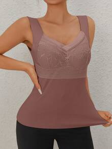 2件EssElegance加厚无缝双面绒加厚保暖内衣背心，秋冬 - 彩色 - 查看 4