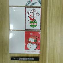 1 包 - 6 张圣诞贺卡，6 个信封和 6 张贴纸，圣诞快乐贺卡，牛皮纸圣诞留言卡，各式节日贺卡，送给亲人、朋友和家人的节日派对礼物